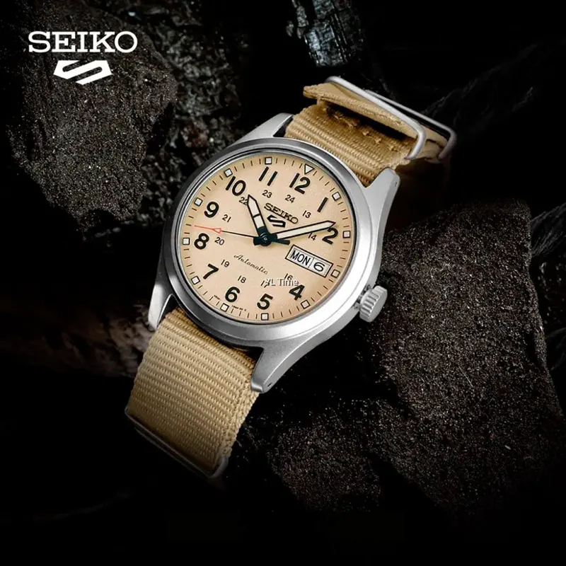 Seiko 5 Sports 'Desert Kit' Midfield Beige Men's Watch- SRPJ83K1